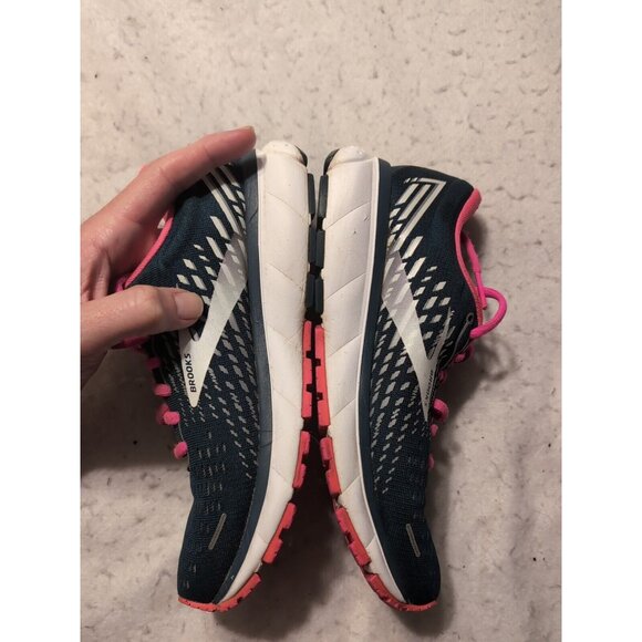 BROOKS WOMENS GHOST 13 1203381B391 REFLECTIVE POND/PINK/ICE RUNNING SHOES Size 7 - Picture 4 of 11